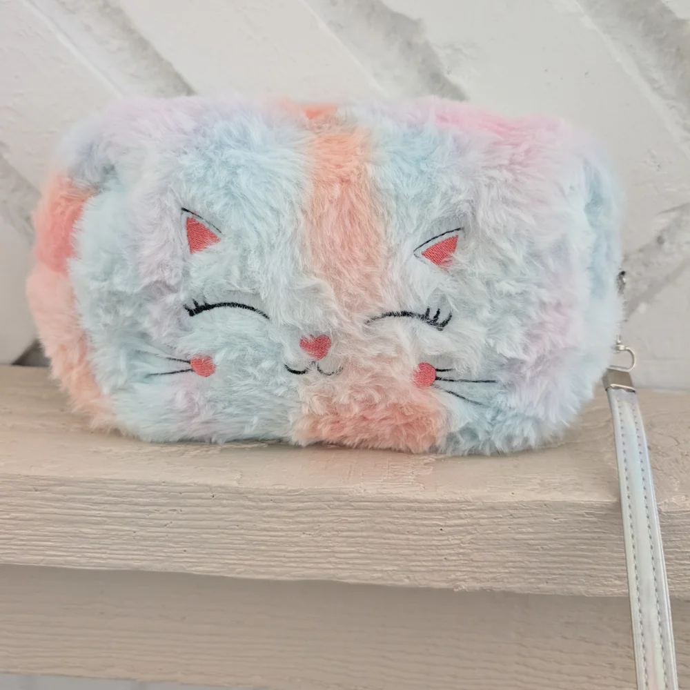 Fluffy Cat Plush Bag - Multicolor